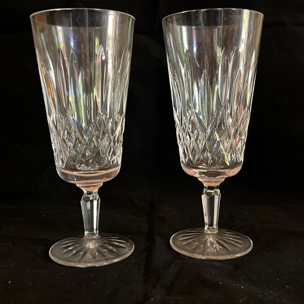 Lismore by Waterford Crystal, 2 Tall Iced Tea Glasses